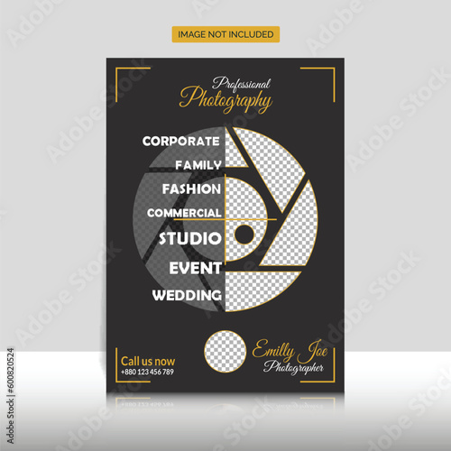 Travel poster photography flyer with photography
