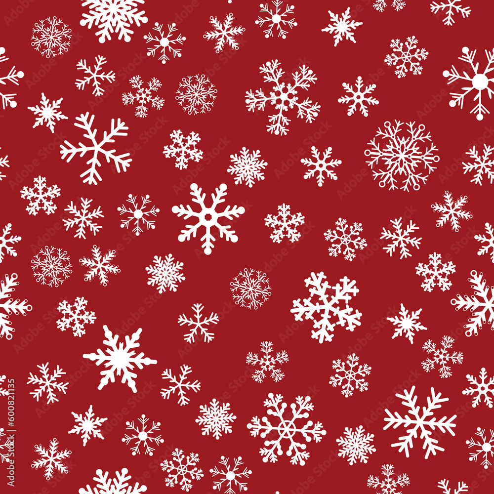 Snow Seamless Red Vector Background. Seamless Background Series. Snow Seamless Red Vector Background. Seamless Background Series.