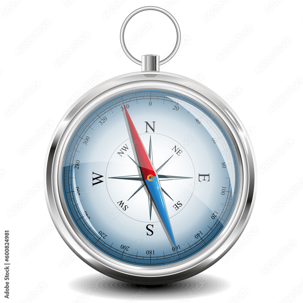 Glossy Compass with windrose. Vector Illustration. EPS8 Glossy Compass with windrose. Vector Illustration. EPS8