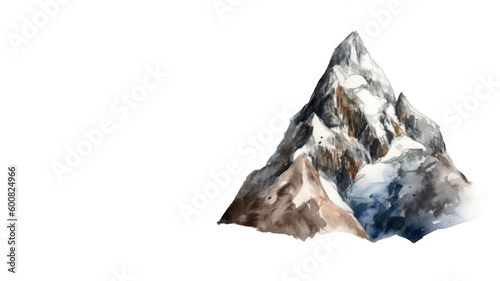 Illustration of a mountain, Generative AI © d-AI-n