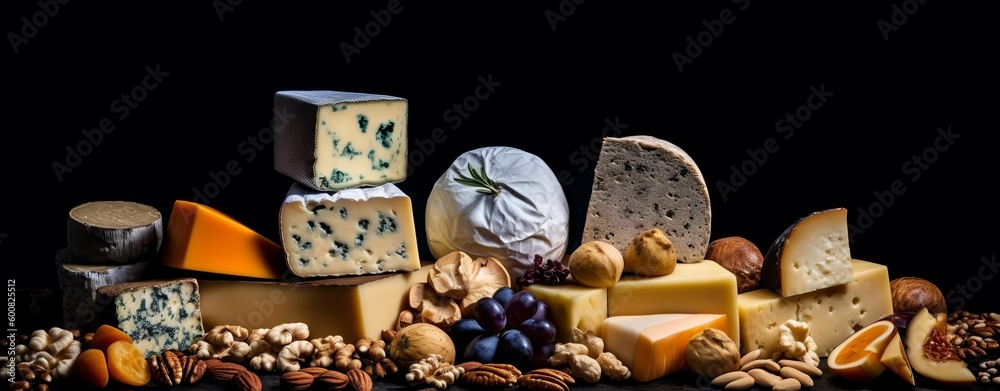 Different kinds of delicious cheese on table Different kinds of delicious cheese on table