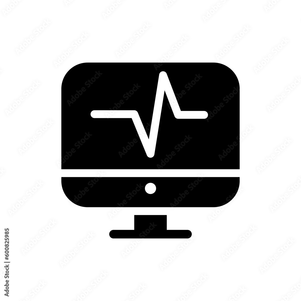 Heart pulse monitoring icon Heart pulse monitoring icon