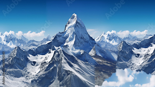Beautiful mountain background., Illustration AI Generative