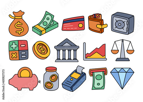 Finance and Banking Illustration Set