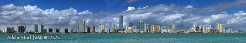 Miami Skyline - extreme panorama view at the Miami skyline