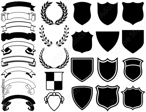 Valokuva Ribbons, Banners, Laurels, and Shields
