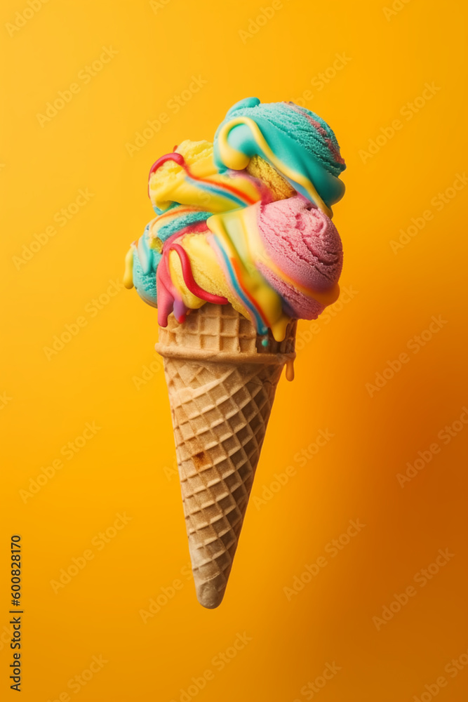 Ice cream cone. Generative ai