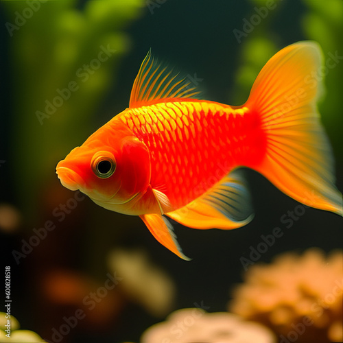 Cute goldfish .Ai Generation .Pets .Fish that grants wishes 