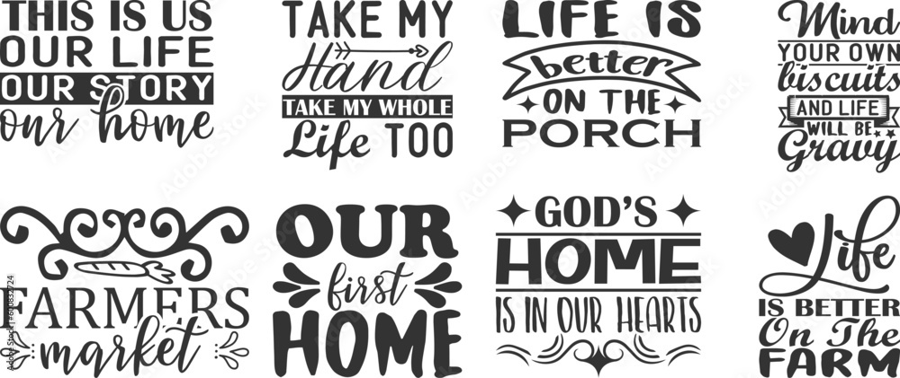 Farmhouse  Quotes SVG Bundle for T-shirt Design Bundle 