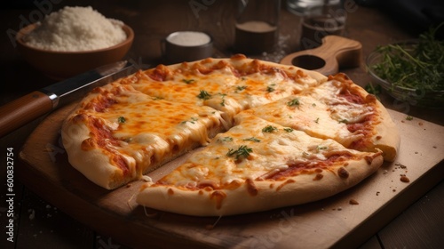 Wallpaper Mural A delicious pizza, commercial ai, ai generative, illustration Torontodigital.ca