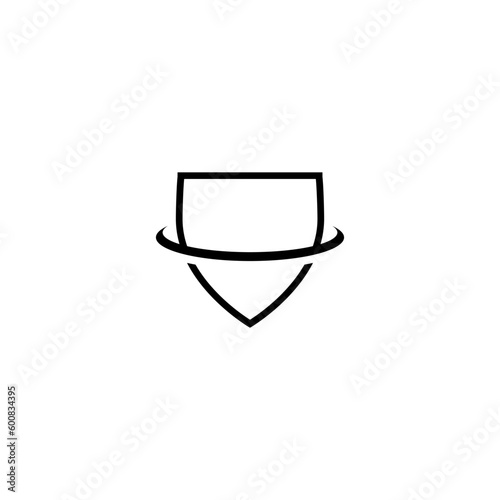 Security shield icon isolated on white background