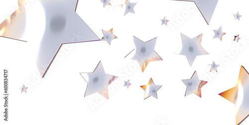 sparkling Christmas confetti falling isolated on white. magic shining flying stars glitter backdrop, sparkle border - png transparent