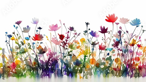 Fototapeta Naklejka Na Ścianę i Meble -  Amazing abstract colorful flowers. Beautiful background