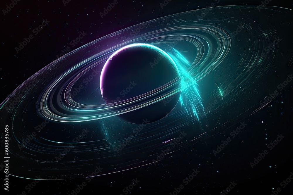 Fototapeta premium close up Space scene with planets, stars and galaxies. Space galaxy background with planet and asteroids. Generative Ai.