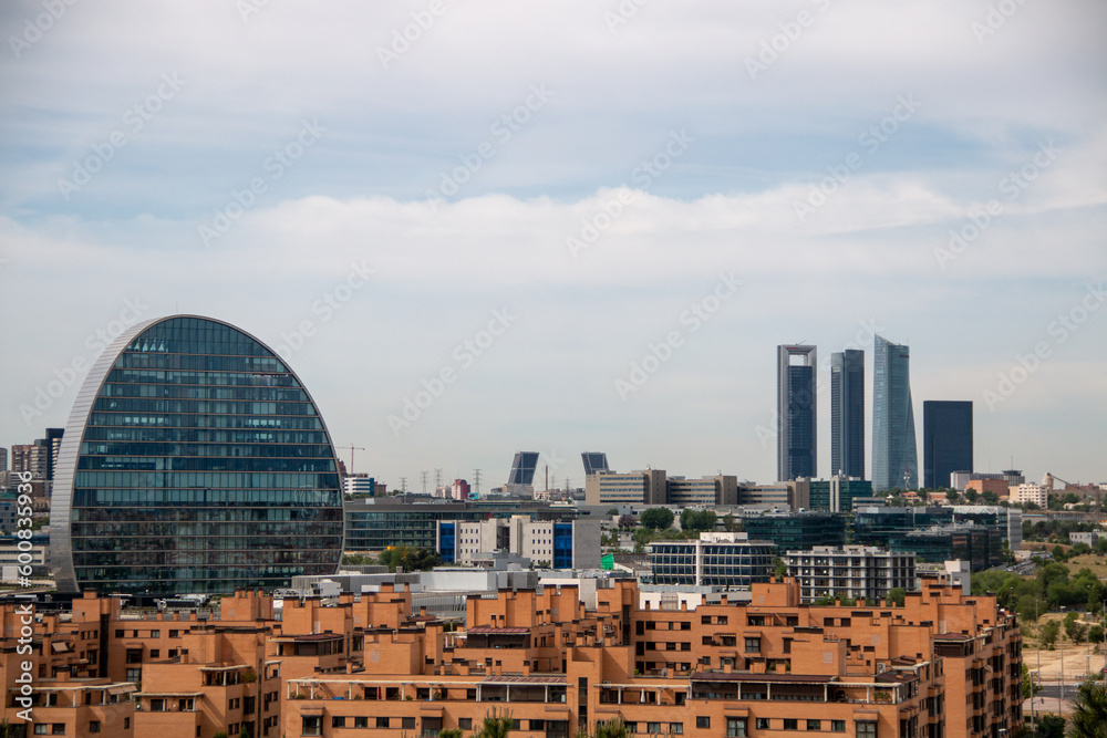 Iconic buildings of the city of Madrid and its skyline