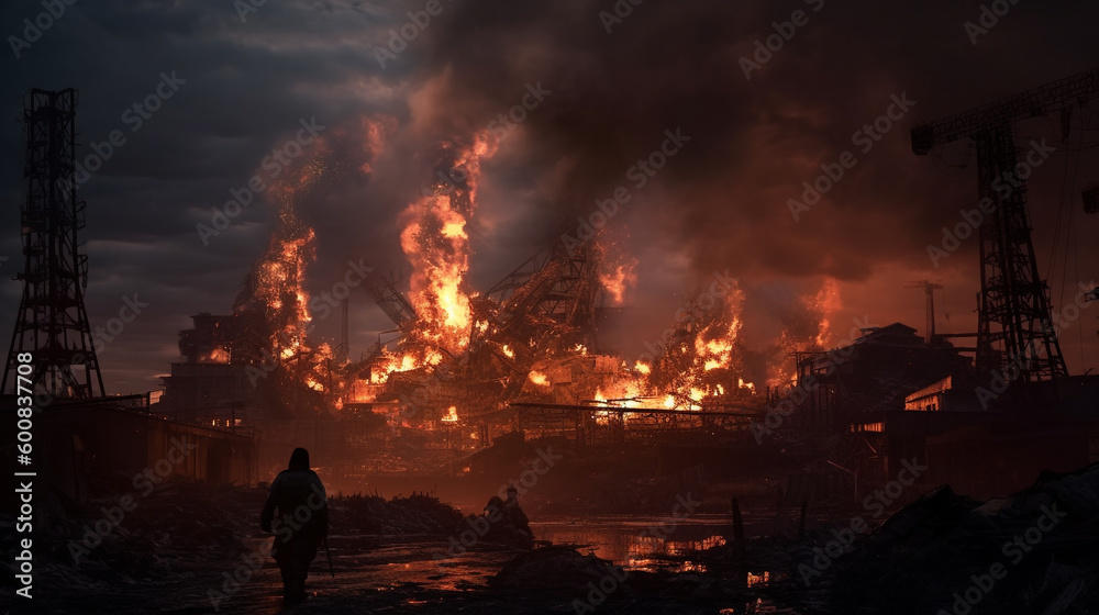 Fototapeta premium fire in the night