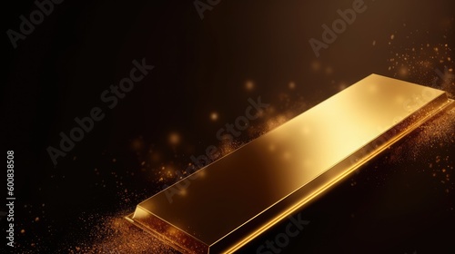 Opulent Gold Bar Background in 16 9 Aspect Ratio Featuring Generous Copy Space for Text and Visuals.