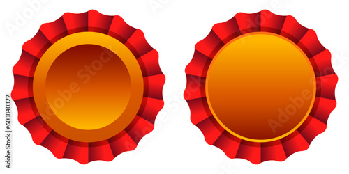 Cartoon gold medals. Vector clipart isolated on white background.