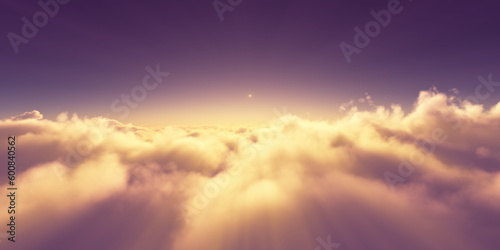 above clouds sunrise sun ray illustration © aleksandar nakovski