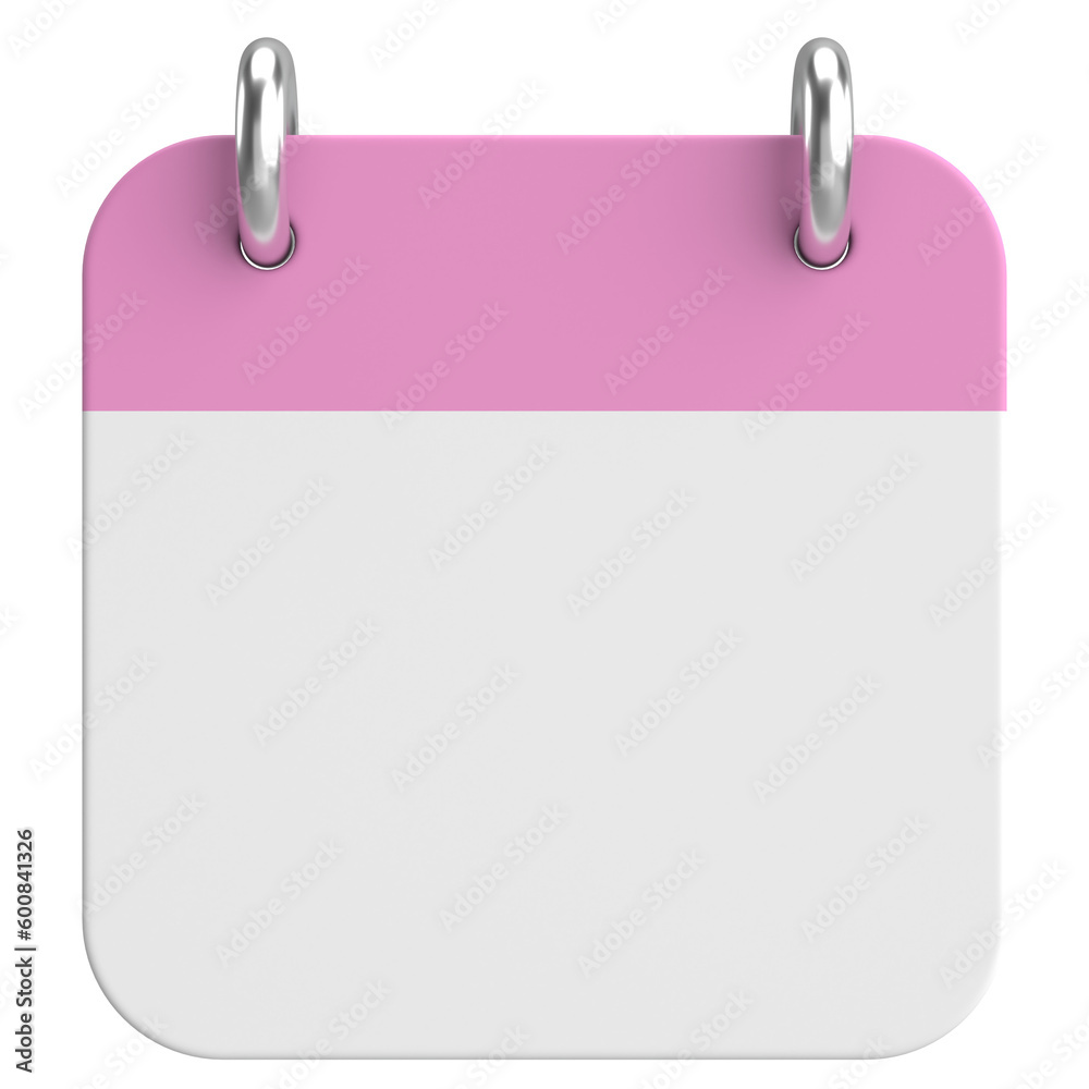 Empty calendar. 3D calendar. 3D illustration. Empty calendar. 3D calendar. 3D illustration.