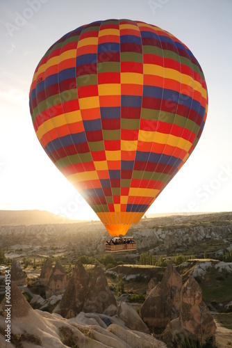 hot air balloon in flight