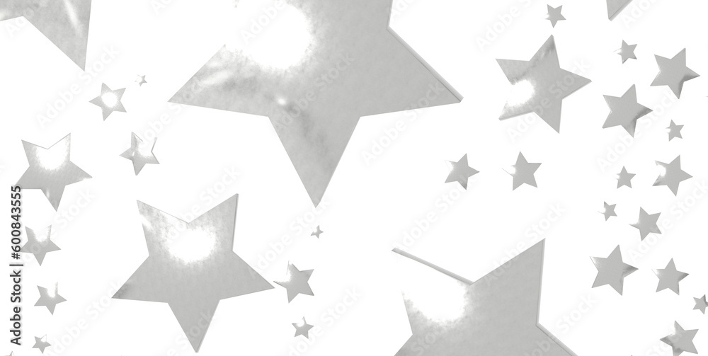 Obraz premium sparkling Christmas confetti falling isolated on white. magic shining flying stars glitter backdrop, sparkle border - png transparent