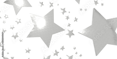 Fototapeta Naklejka Na Ścianę i Meble -  sparkling Christmas confetti falling isolated on white. magic shining flying stars glitter backdrop, sparkle border - png transparent