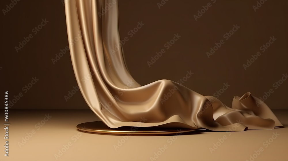 Scene with minimal podiums 3d. Generative ai Scene with minimal podiums 3d. Generative ai