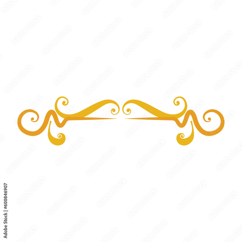 Isolated golden border arabesque frame Vector Isolated golden border arabesque frame Vector