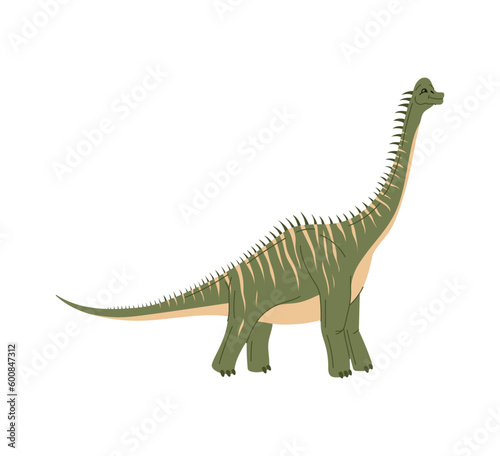 Prehistoric dinosaur Ankylosaurus with long tail and spines on back isolated ancient animal in cartoon character. Vector dino dinosaur of jurassic period
