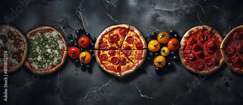 Tasty vegetarian pizza with cherry tomatoes, mozzarella cheese and fresh oregano. Close up.