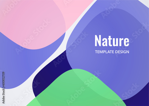 Geometric composition with a transparent overlay of colored rounded, square shapes. Vector.