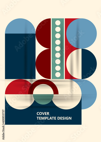 Modern laconic geometric composition for cards, heading, invitation, poster, social networks, publications after publication. Vector