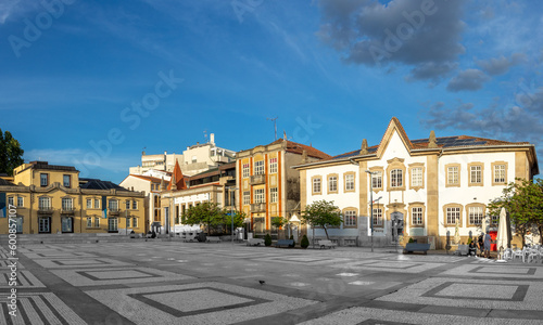 scenic town hall of Chaves in early morning light