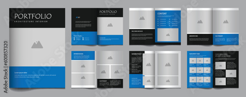 Portfolio architecture interior brochure template minimalist design
