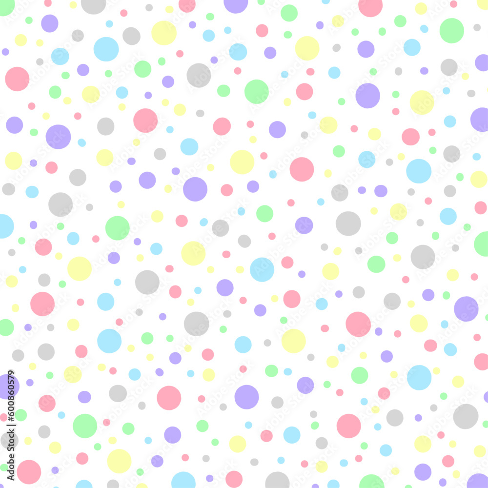 Light multi-color polka dots vector background