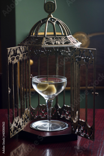 Martini with olives and decore