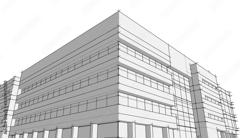 3d model of a building 3d model of a building