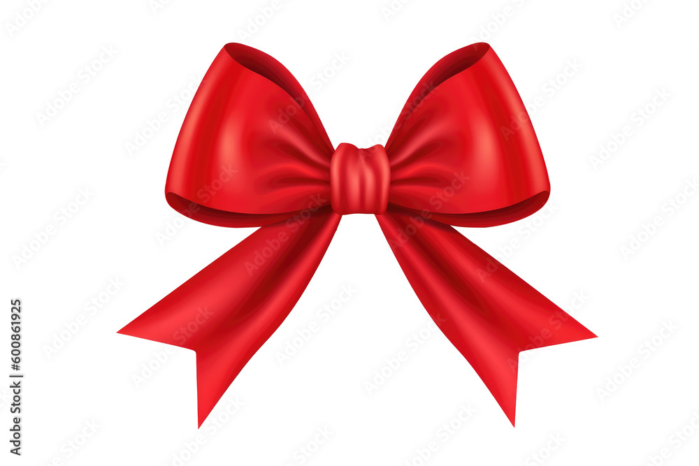 Red ribbon bow. Generative ai
Red ribbon bow. Generative ai