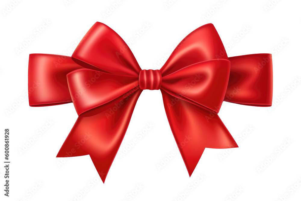 Red ribbon bow. Generative ai
Red ribbon bow. Generative ai