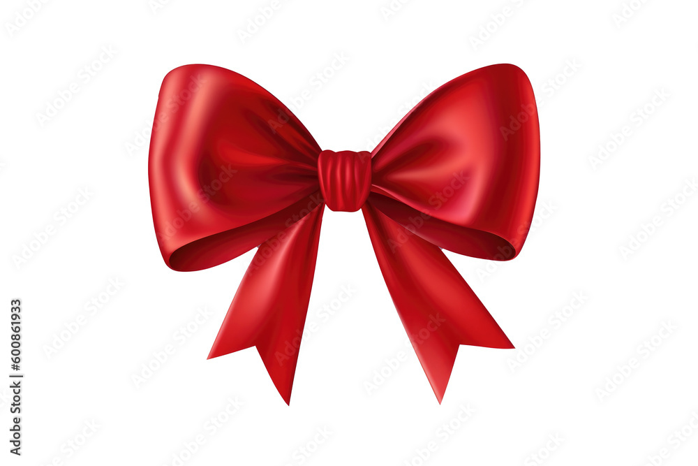 Red ribbon bow