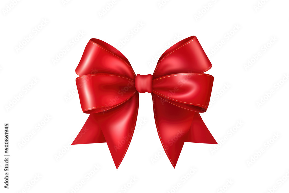 Red ribbon bow. Generative ai
Red ribbon bow. Generative ai