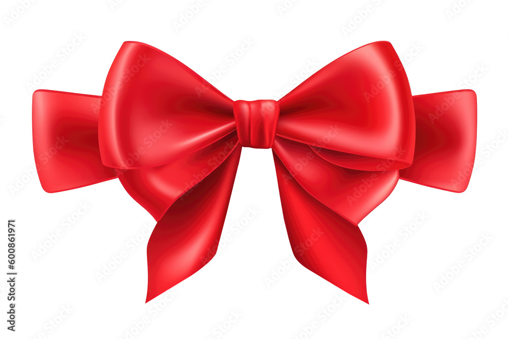 Red ribbon bow. Generative ai
Red ribbon bow. Generative ai
