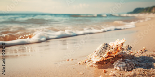 shell on the beach, beach, traveling