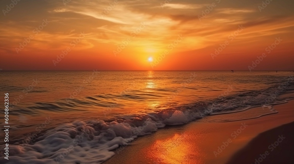 beautiful sunset beach landscape summer