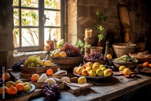 Close up of food on table