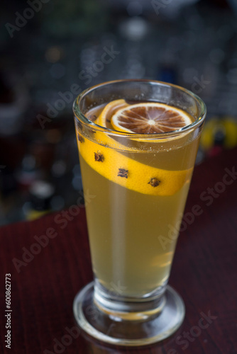 Hot Toddy coctail with cinnamon photo