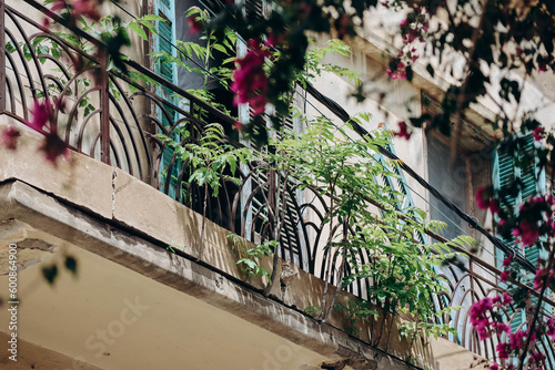 Beirut, Lebanon — 24.04.2023: Old houses in the Gouraud neighborhood in Beirut photo