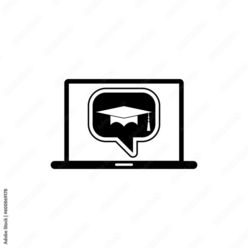 Fototapeta premium Online education icon isolated on transparent background