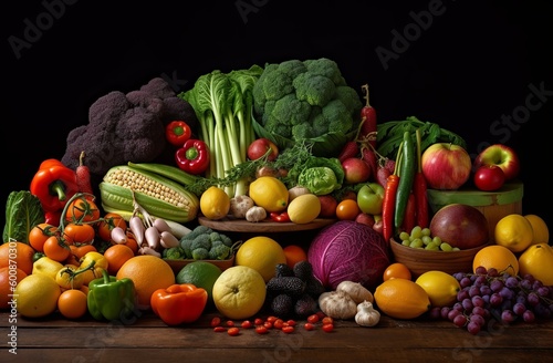 Different fruits and vegetables